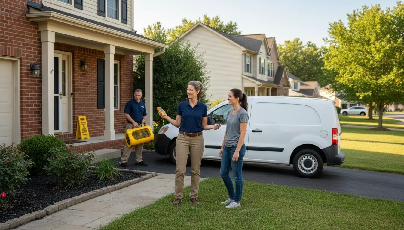 Residential water damage restoration in Coleridge, NE
